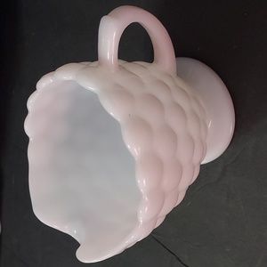 Milk Glass Creamer Pattern Bubbles EUC